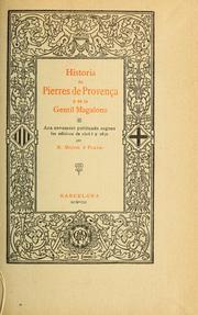 Cover of: Historia de Pierres de Provença y de la Gentil Magalona