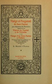 Viatge al Purgatori de Sant Patrici by Perellós i de Roda, Ramon de Perellós vescomte de.