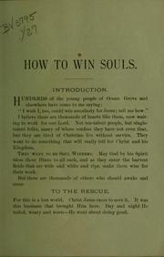 Cover of: Hints on how to win souls for Jesus | Charles Henry Yatman