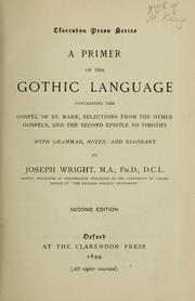 Cover of: A primer of the Gothic language