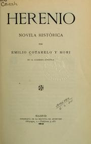 Cover of: Herenio by Emilio Cotarelo y Mori