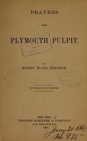 Cover of: Prayers from Plymouth pulpit