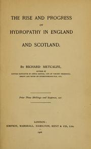 Cover of: The rise and progress of hydropathy in England and Scotland