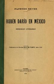 Cover of: Rubén Darío en México: memorias literarias