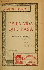 Cover of: De la vida que pasa: novelas cortas.