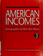 Cover of: American incomes by Cheryl Russell