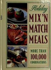 Cover of: Holiday mix 'n match meals