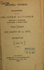 Cover of: Sainetes