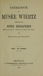 Catalogue du Musée Wiertz by Musée Wiertz