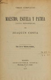 Cover of: Maestro, escuela y patria: (notas pedagogicas)