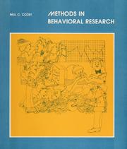 Cover of: Methods in behavioral research by Paul C. Cozby