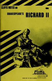 Cover of: Richard II: notes ...
