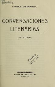 Cover of: Conversaciones literarias: (1915-1920)