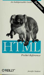 Cover of: HTML by Jennifer Niederst Robbins