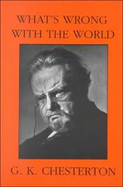 Cover of: What's Wrong With the World by Gilbert Keith Chesterton