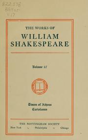 Plays (Coriolanus / Timon of Athens) by William Shakespeare