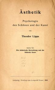 Cover of: Ästhetik; Psychologie des Schönen und der Kunst ...