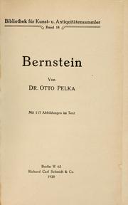 Cover of: Bernstein by Otto Pelka