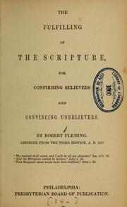 Cover of: The fulfilling of the scripture...