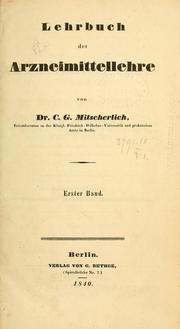 Cover of: Lehrbuch der Arzneimittellehre