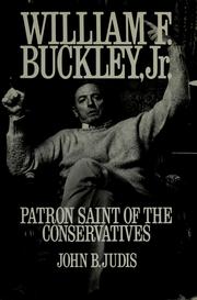 Cover of: William F. Buckley, Jr. by John B. Judis