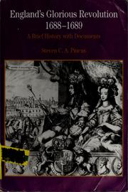 Cover of: England's glorious Revolution, 1688-1689: a brief history with documents