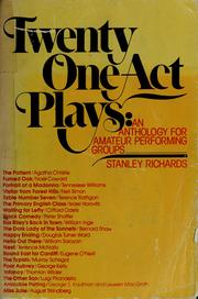 Cover of: Twenty one-act plays by Stanley Richards