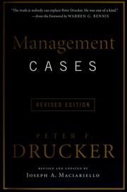 Cover of: Management cases | Peter F. Drucker