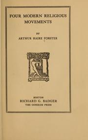 Cover of: Four modern religious movementsm by Arthur Haire Forster