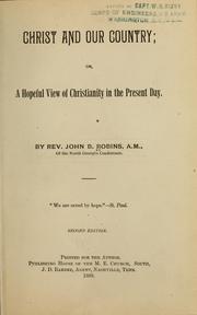 Cover of: Christ and our country by John B. Robins, John B. Robins