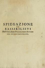 Cover of: Spiegazione de' bassirilievi by Ridolfino Venuti