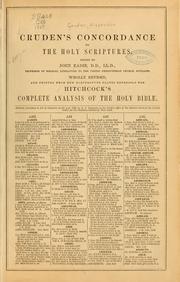 Cruden's Concordance to the Holy Scriptures by Alexander Cruden