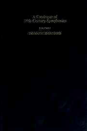 A catalogue of 18th-century symphonies by Jan LaRue
