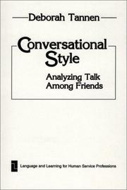 Cover of: Conversational style by Deborah Tannen