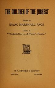 Cover of: The children of the highest | Isaac Marshall Page