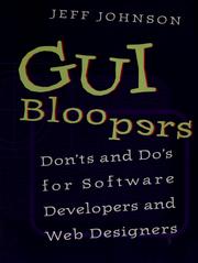 GUI bloopers by Johnson, Jeff Ph. D.