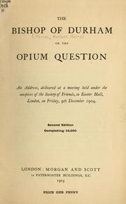 Cover of: On the Opium Question
