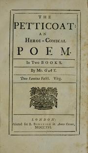 Cover of: The petticoat: an heroi-comical poem. In two books