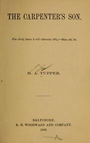 Cover of: The Carpenter's Son.