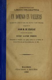 Cover of: Un domingo en Vallecas: sainete lírico en un acto e en prosa