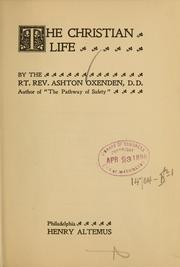 Cover of: The christian life
