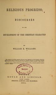 Cover of: Religious progress; discourses on the development of the Christian character