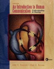 Cover of: An introduction to human communication: understanding & sharing