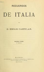 Cover of: Recuerdos de Italia