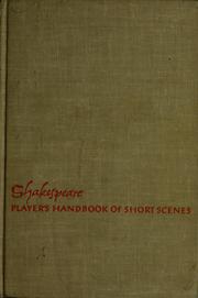Cover of: A player's handbook of short scenes