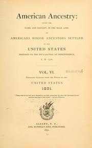 Cover of: American ancestry: giving the name and descent, in the male line of Americans whose ancesters settled in the United States previous to... 1776...
