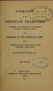 Cover of: Formation of the Christian character