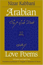 Poems by Nizār Qabbānī, Nizar Kabbani, Bassam K. Frangieh, Clementina R. Brown