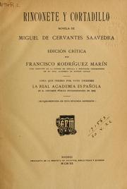 Cover of: Rinconete y Cortadillo by Miguel de Cervantes Saavedra