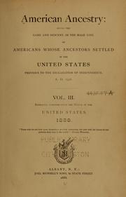 American ancestry by Thomas Patrick Hughes